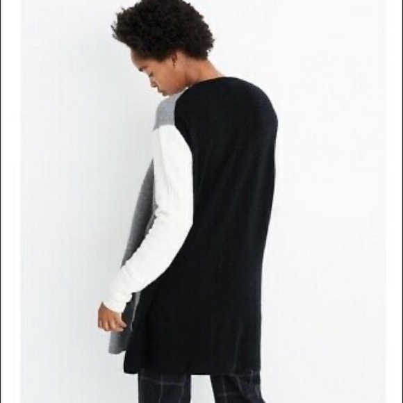 Madewell‎ Women's Colorblock Kent Merino Wool/Alpaca Cardigan - Small - Picture 1 of 9